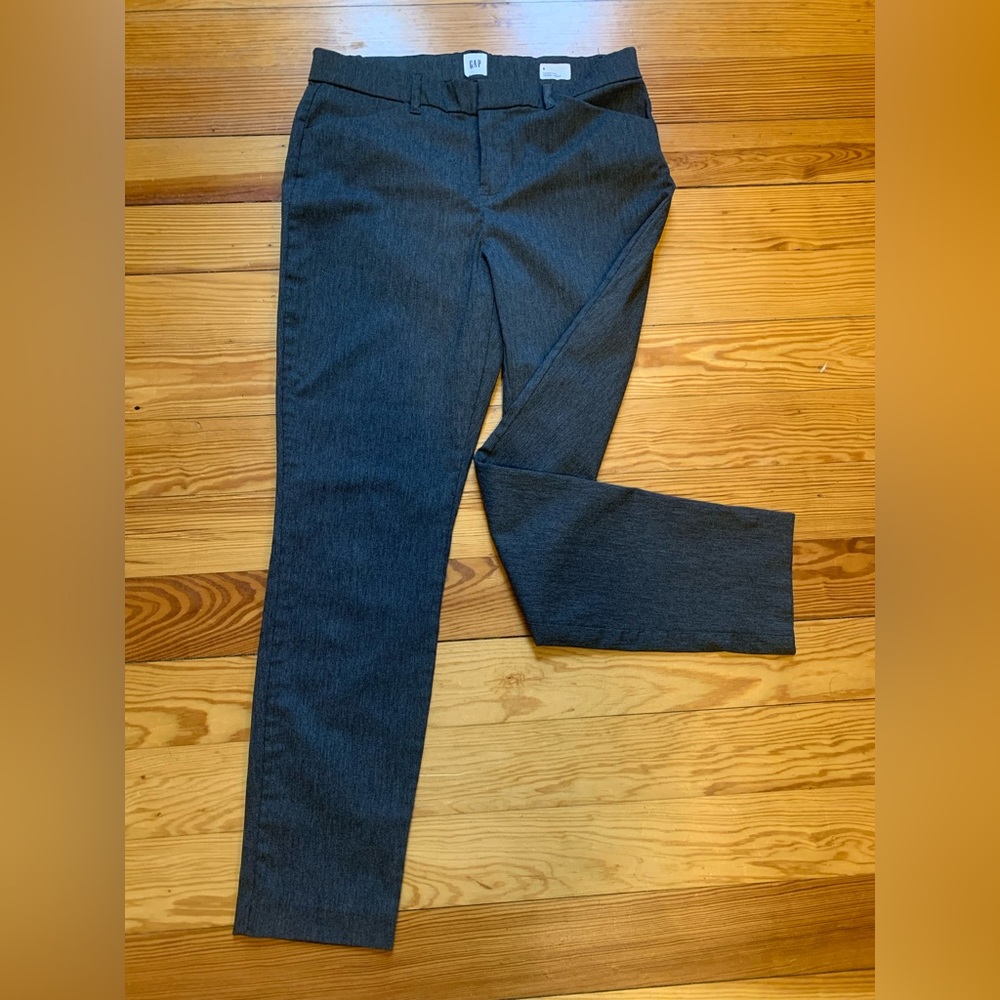 GAP women’s signature skinny ankle dress pant dark grey size 8